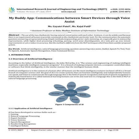 IRJET-  	  My Buddy App: Communications between Smart Devices through Voice A...