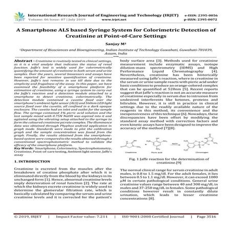 IRJET - A Smartphone ALS based Syringe System for Colorimetric Detection of C...