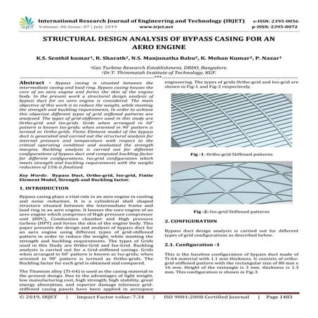 IRJET-  	  Structural Design Analysis of Bypass Casing for an Aero Engine