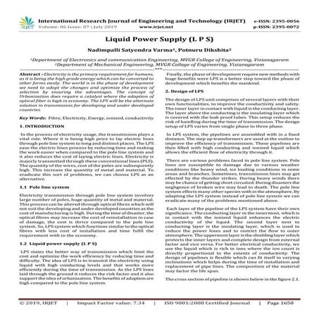 IRJET- Liquid Power Supply (L P S)