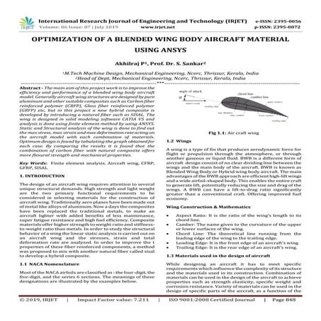 Design and Finite Element Analysis of Aircraft Wing using Ribs and ...