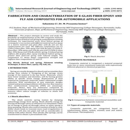 IRJET- Fabrication and Characterization of E-Glass Fiber Epoxy and Fly Ash Co...