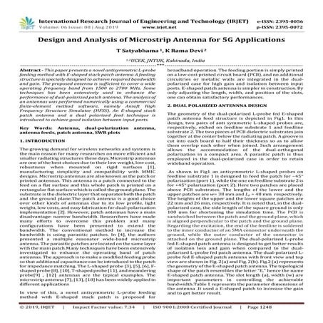 IRJET- Design and Analysis of Microstrip Antenna for 5G Applications