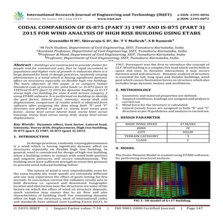 IRJET- Codal Comparison of IS-875 (Part 3) 1987 and IS-875 (Part 3) 2015 for ...
