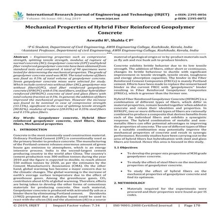 Comparison of glass fiber reinforced concrete & | PDF