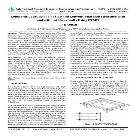 IRJET-  	  Comparative Study of Flat Slab and Conventional Slab Structure wit...