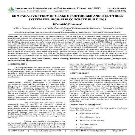 IRJET- Comparative Study of Usage of Outrigger and B-ELT Truss System for Hig...