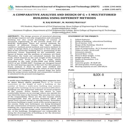 ANALYSIS AND DESIGN OF MULTI STOREY (G+5) COMMERCIAL BUILDING BY STAAD ...