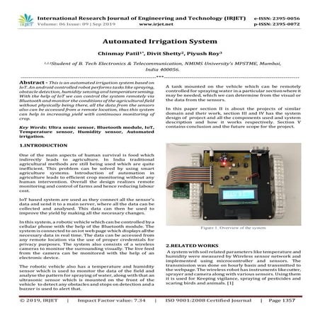 IRJET- Automated Irrigation System