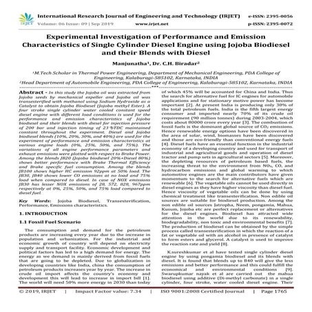 IRJET- Experimental Investigation of Performance and Emission ...