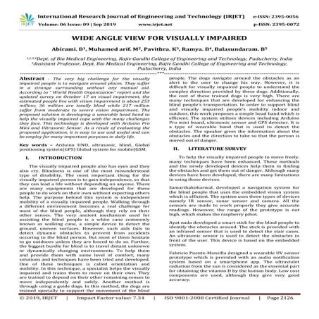 IRJET- Wide Angle View for Visually Impaired