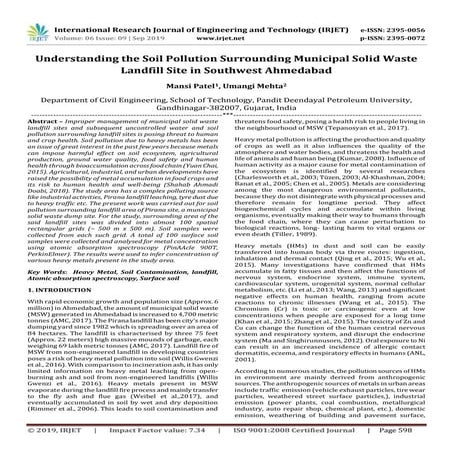 IRJET- Understanding the Soil Pollution Surrounding Municipal Solid Waste Lan...