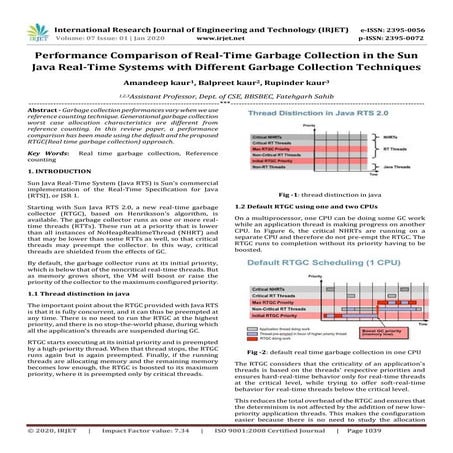 IRJET- Performance Comparison of Real-Time Garbage Collection in the ...