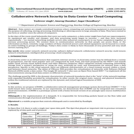 IRJET-  	  Collaborative Network Security in Data Center for Cloud Computing