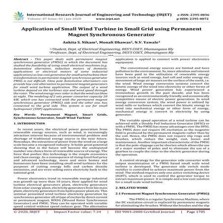 permanent magnet synchronous generators- | PDF