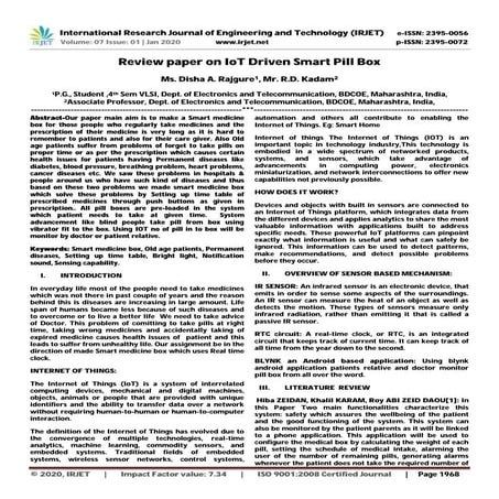 smart medicinal box1111111111111111111111 | PPTX