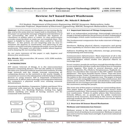 IRJET- Review: IoT based Smart Washroom