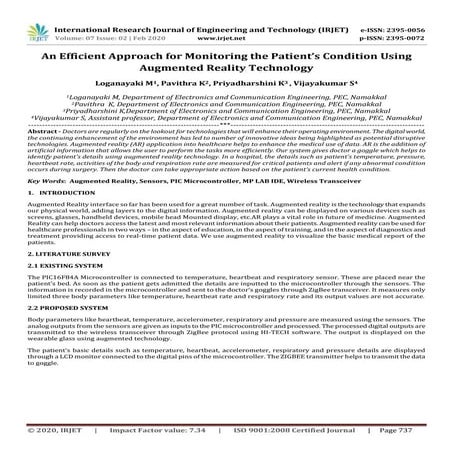 IRJET -  	  An Efficient Approach for Monitoring the Patient’s Condition usin...