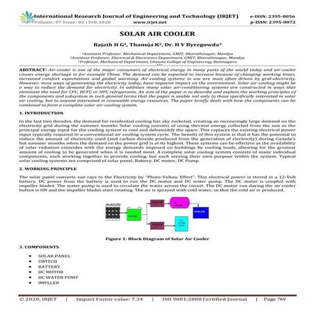 IRJET- Solar Air Cooler | PDF