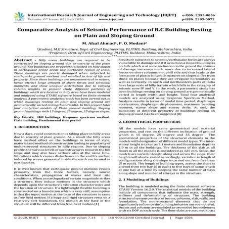 IRJET-  	  Comparative Analysis of Seismic Performance of R.C Building Restin...