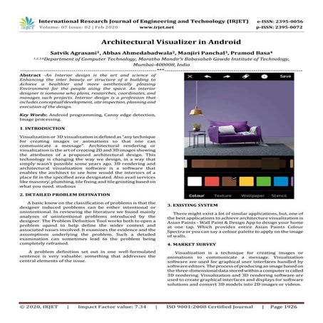IRJET - Architectural Visualizer in Android