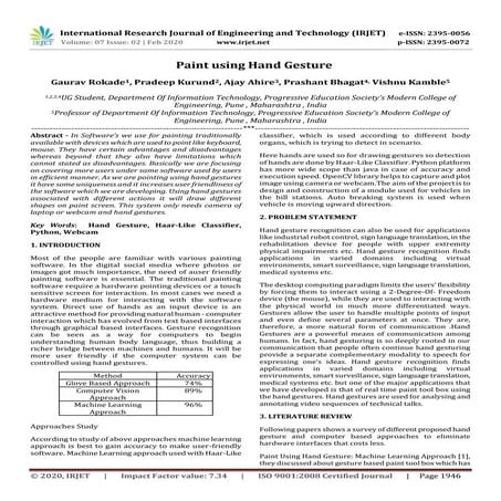 IRJET - Paint using Hand Gesture