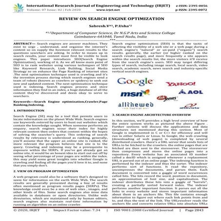 IRJET - Review on Search Engine Optimization