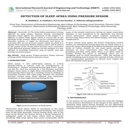 IRJET - Detection of Sleep Apnea using Pressure Sensor