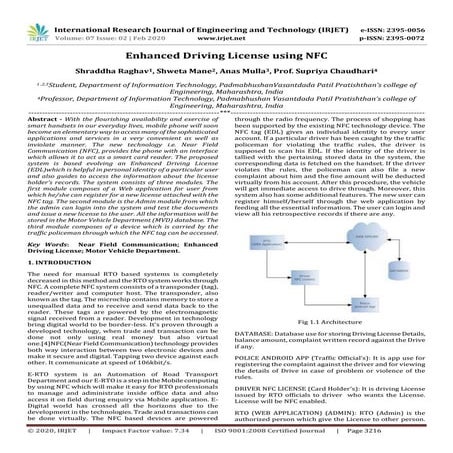 IRJET - Enhanced Driving License using NFC