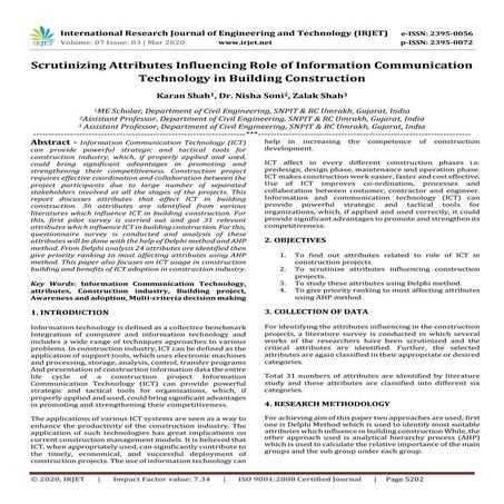 IRJET - Scrutinizing Attributes Influencing Role of Information Communication...