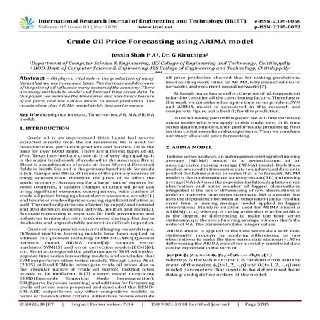 Forecasting Crude Oil Prices by using Deep Learning Based Model | PDF