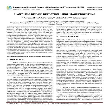 IRJET -  	  Plant Leaf Disease Detection using Image Processing