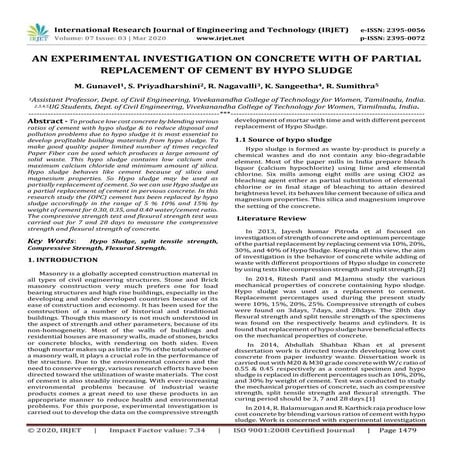 An Experimental Study on Properties of Concrete using Granite Dust and ...