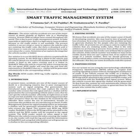 IRJET - Smart Traffic Management System