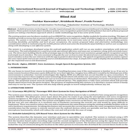 IRJET - Blind Aid