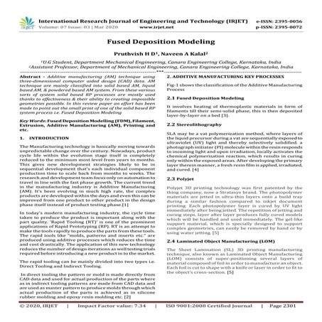 IRJET - Fused Deposition Modeling