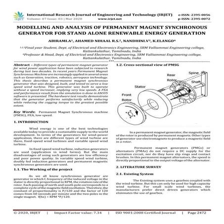 Design and Simulation of Permanent Magnet Linear Generator for Wave ...