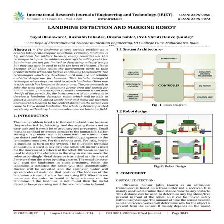 IRJET -  	  Landmine Detection and Marking Robot
