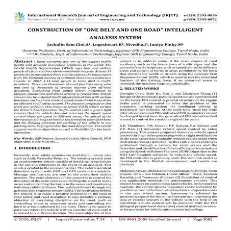 IRJET -  	  Construction of "One Belt and One Road" Intelligent Analysis System