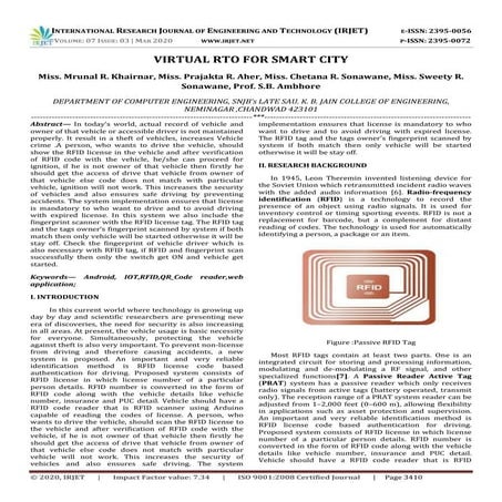 IRJET - Virtual RTO for Smart City