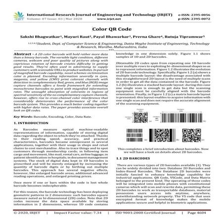 IRJET -  	  Color Qr Code