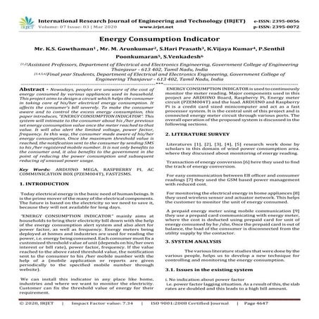 IRJET - Energy Consumption Indicator