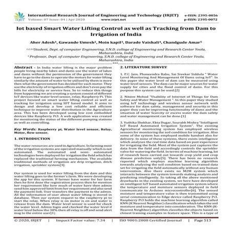 IOT based water level monitoring system of dams in | PPTX