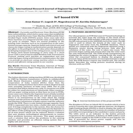 IRJET - IoT based EVM