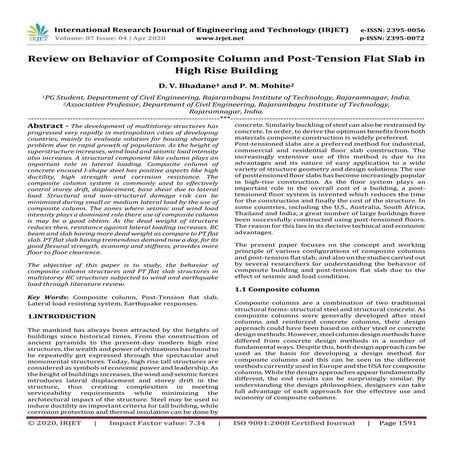 IRJET - Review on Behavior of Composite Column and Post-Tension Flat Slab in ...