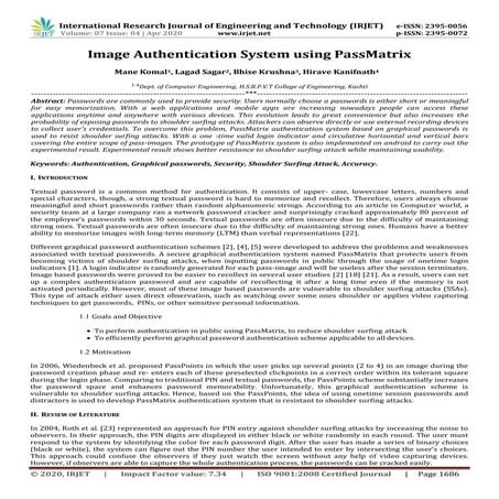 IRJET - Image Authentication System using Passmatrix