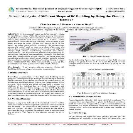 IRJET - Seismic Analysis of Different Shape of RC Building by using the Visco...