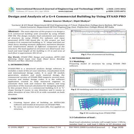 Structural anaysis and design of g + 5 storey building using bentley ...