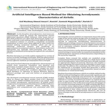 Artificial Intelligence Based Method for Obtaining Aerodynamic ...