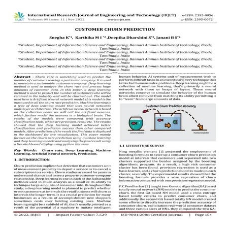 CUSTOMER CHURN PREDICTION